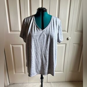 3X Gray V-neck Tee